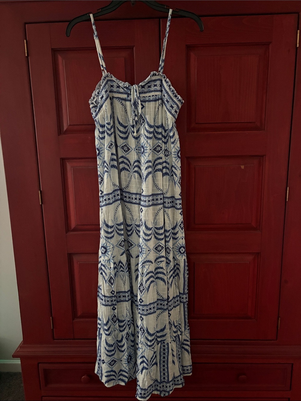 Blue and White Maxi Dress